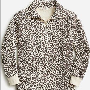 Crewcuts Girls' printed half-zip sweatshirt in french terry